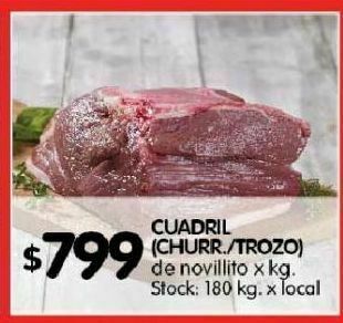 Disco Cuadril churrasco / trozo de novillito x kg oferta