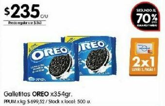 Disco Galletitas oreo 354g oferta