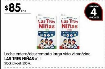 Disco Leche entera las tres niñas 1lt oferta