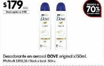 Disco Desodorante dove 150ml oferta