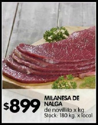 Disco Milanesa de nalga de novillito x kg oferta