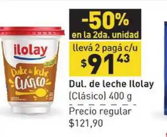 Supermercados Aiello Dul. De Leche Ilolay (clásico) 400g oferta