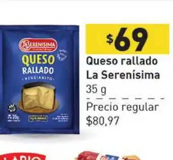 Supermercados Aiello Queso Rallado La Serenísima 35g oferta