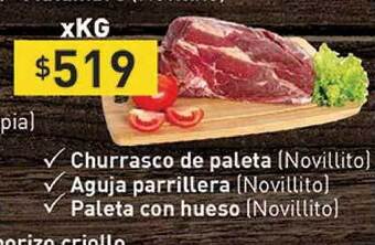 Churrasco De Paleta (novillito) , Aguja Parillera (novillito) , Paleta Con Hueso (novillito)