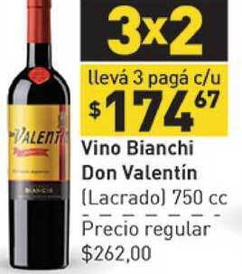 Supermercados Aiello Vino Bianchi Don Valentin (lacrado) 750cc oferta