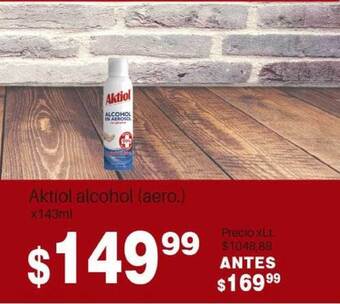 El Abastecedor Aktiol Alcohol (aero.) 143ml oferta
