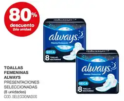 Atomo Conviene Always toallas femeninas presentaciones seleccionadas oferta