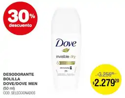 Atomo Conviene Dove/dove men desodorante bolilla oferta