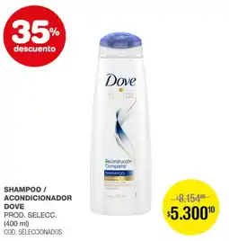 Atomo Conviene Dove shampoo / acondicionador oferta