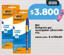 Supermayorista Vital Bic bolígrafo gel recargable c/borrador oferta