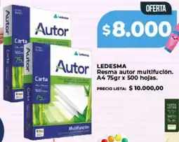 Supermayorista Vital Ledesma resma autor multifución. A4 oferta