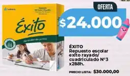 Supermayorista Vital Éxito repuesto escolar exito rayado/ cuadriculado n°3 oferta