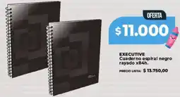 Supermayorista Vital Executive cuaderno espiral negro rayado oferta