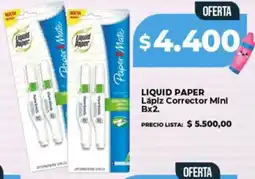 Supermayorista Vital Liquid paper lápiz corrector mini bx2 oferta