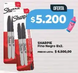 Supermayorista Vital Sharpie fino negro bx2 oferta