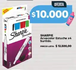 Supermayorista Vital Sharpie acuacolor estuche x4 surtido oferta