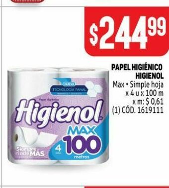 Makro Papel higiénico higienol oferta