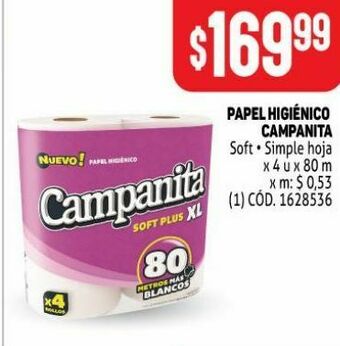 Makro Papel higiénico campanita oferta