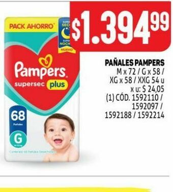 Makro Pañales pampers oferta