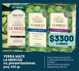 Supermercados Vea La Merced yerba mate oferta