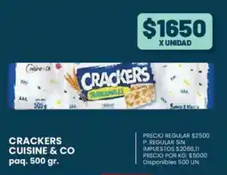 Supermercados Vea Cuisine & Co crackers oferta