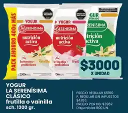 Supermercados Vea La Serenísima clásico yogur oferta