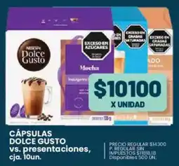 Supermercados Vea Nescafe Dolce Gusto capsulas oferta