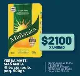 Supermercados Vea Mañanita yerba mate oferta