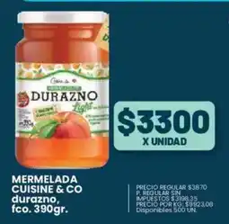 Supermercados Vea Cuisine & Co mermelada durazno oferta