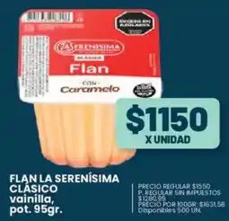 Supermercados Vea La serenísima flan clásico vainilla, pot. oferta