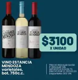 Supermercados Vea Estancia mendoza vino varietales, bot. oferta