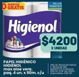 Supermercados Vea Higienol papel higiénico oferta