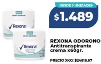 Supermayorista Vital Rexona odorono antitranspirante crema oferta