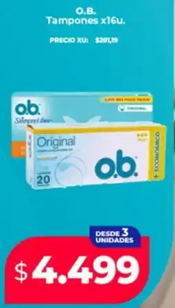 Supermayorista Vital O.B. tampones oferta