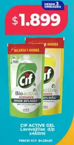 Supermayorista Vital Cif active gel lavavajillas d/p oferta