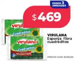 Supermayorista Vital Virulana esponja fibra cuadraditos oferta