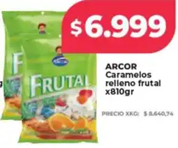 Supermayorista Vital Arcor caramelos relleno frutal oferta