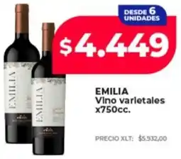 Supermayorista Vital Emilia vino varietales oferta