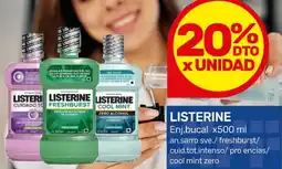 Nini Mayorista Listerine enj.bucal x500 ml an.sarro sve./freshburst/ cuid.tot.intenso/ pro encias/ cool mint zero oferta