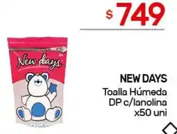 Nini Mayorista New days toalla húmeda dp c/lanolina oferta