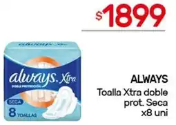 Nini Mayorista Always toalla xtra doble prot. seca oferta