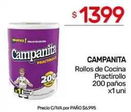 Nini Mayorista Campanita rollos de cocina practirollo oferta