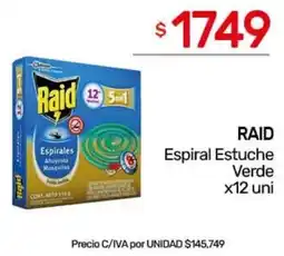 Nini Mayorista Raid espiral estuche verde oferta