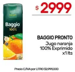 Nini Mayorista Baggio pronto jugo naranja 100% exprimido oferta