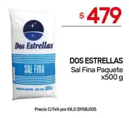 Nini Mayorista Dos estrellas sal fina paquete oferta