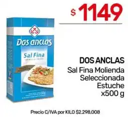Nini Mayorista Dos anclas sal fina molienda seleccionada estuche oferta