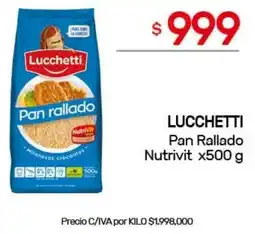 Nini Mayorista Lucchetti pan rallado nutrivit oferta