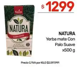 Nini Mayorista Natura yerba mate con palo suave oferta