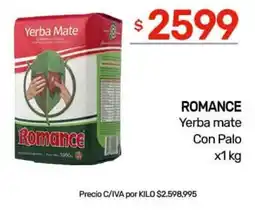 Nini Mayorista Romance yerba mate con palo oferta