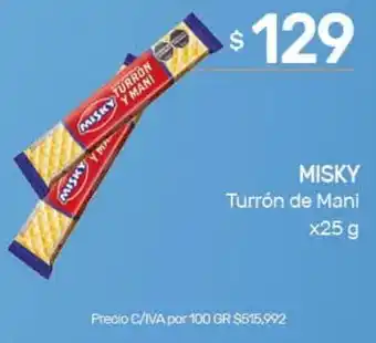 Nini Mayorista Misky turrón de mani oferta